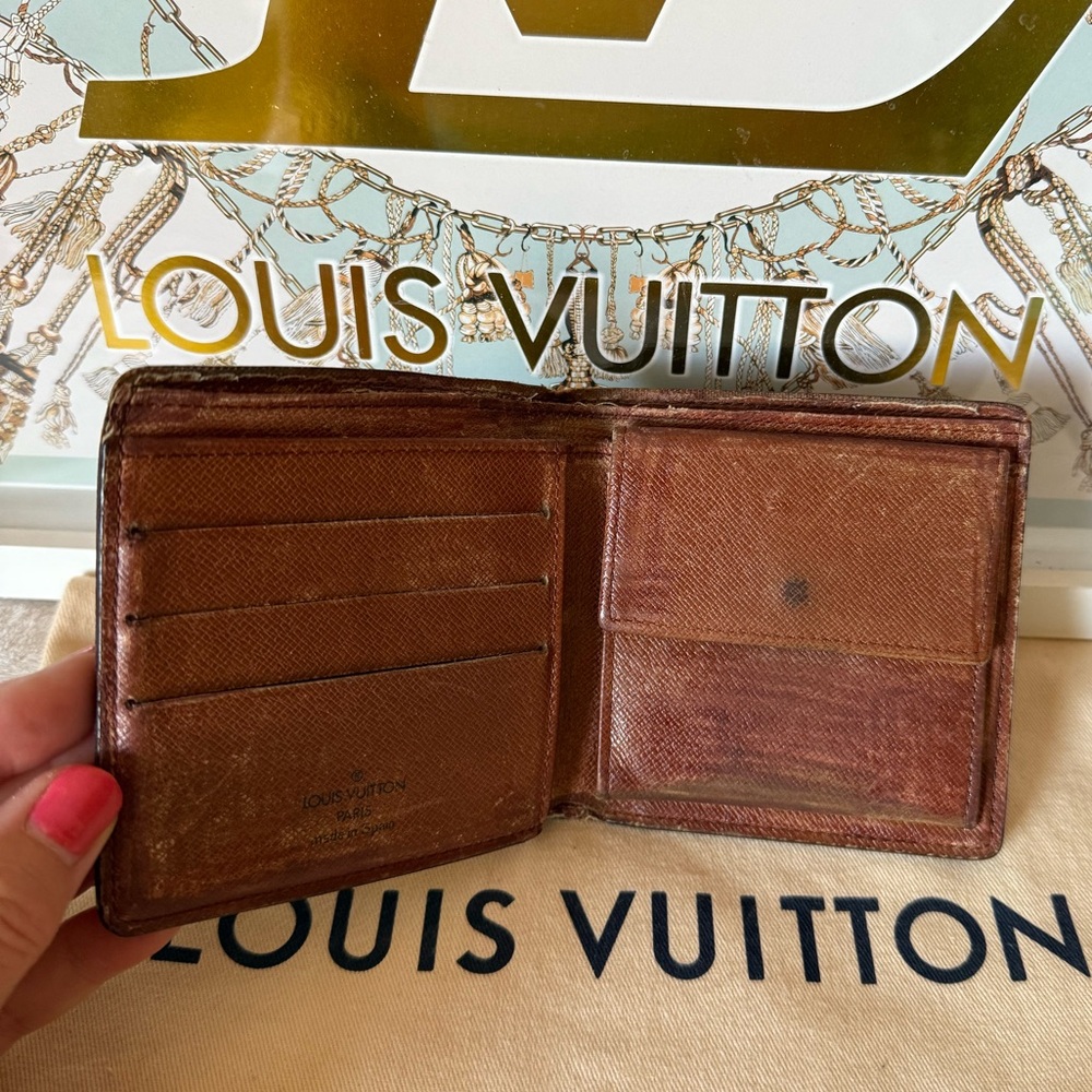 Louis Vuitton Brown Monogram Mens Wallet Vintage - Picture 5 of 14